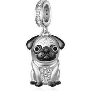 Sterling Silver Dog Charm Beads: Pug, Corgi, French Bulldog & More for Bracelets & Jewelry Making - 1 of 4