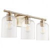 Quorum Lighting Tribute 3 - Light Vanity in  Aged Brass - 3 of 4