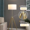 64" - 47"H Adjustable Height Brass/Shiny Gold Modern Tripod Floor Lamp for Living Room, Standing Lamp for Bedroom - 4 of 4