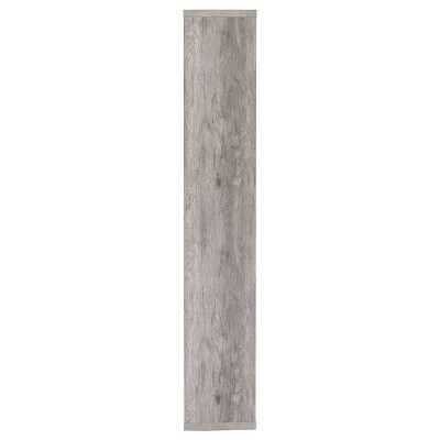 Transitional Driftwood Gray 70.75" Wooden Cube Bookcase