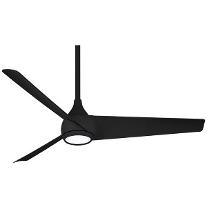 52" Minka Aire Twist Coal LED Smart Ceiling Fan with Remote - 1 of 4
