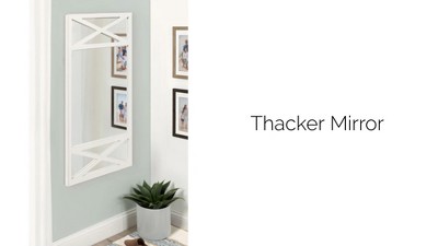 White Farmhouse Full Length Rectangular Bathroom Vanity Mirror