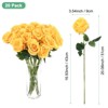 Unique Bargains Plastic Durable Realistic Bendable Artificial Roses Flowers with Long Stem 20 In 20 Pcs - 3 of 4