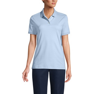 Lands' End School Uniform Women's Short Sleeve Interlock Polo Shirt