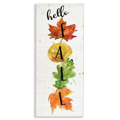 Stupell Industries Hello Fall Autumn Greeting, 17" x 40"