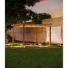 GOCAPTAIN Patio Pergola - Metal Outdoor Sun Shade Canopy with Retractable Roof for Garden Porch Backyard - 4 of 4