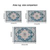 Kumasinova Vintage Boho Area Rug, Washable Rug with Floral Pattern, Faux Cashmere Living Room Rug, Non-Slip Rugs, Stain-Resistant Door Mat - 4 of 4