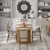 PexFix 67" x 33.5" Solid Wood Oval Dining Table Modern Kitchen Table Farmhouse Style with Solid Wave Legs for Living Room Kitchen Home Office Natural - 3 of 4