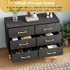 Coucheta Black 6-Drawer Tall Dresser - Space-Saving Chest with Soft-Close Drawers, Anti-Tip Kit, 39"W x 16"D x 29"H - 4 of 4