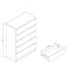 CAVINAS 5 Drawer Bedroom Dresser,Top Drawer with Locking,Dresser & Chest of Drawers for Living Room,Entryway - 3 of 4