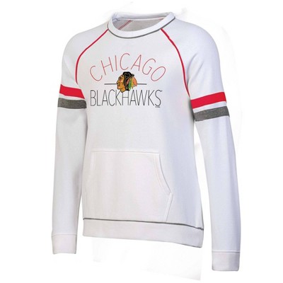 NHL Chicago Blackhawks Girls' Long Sleeve Poly Fleece Hooded Sweatshirt - XS