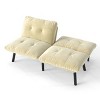 63" Convertible Velvet Sofa Bed,Modern Folding Twin Sleeper with Adjustable Backrest for Small Apartment Living Room-Baofuwish - 3 of 4