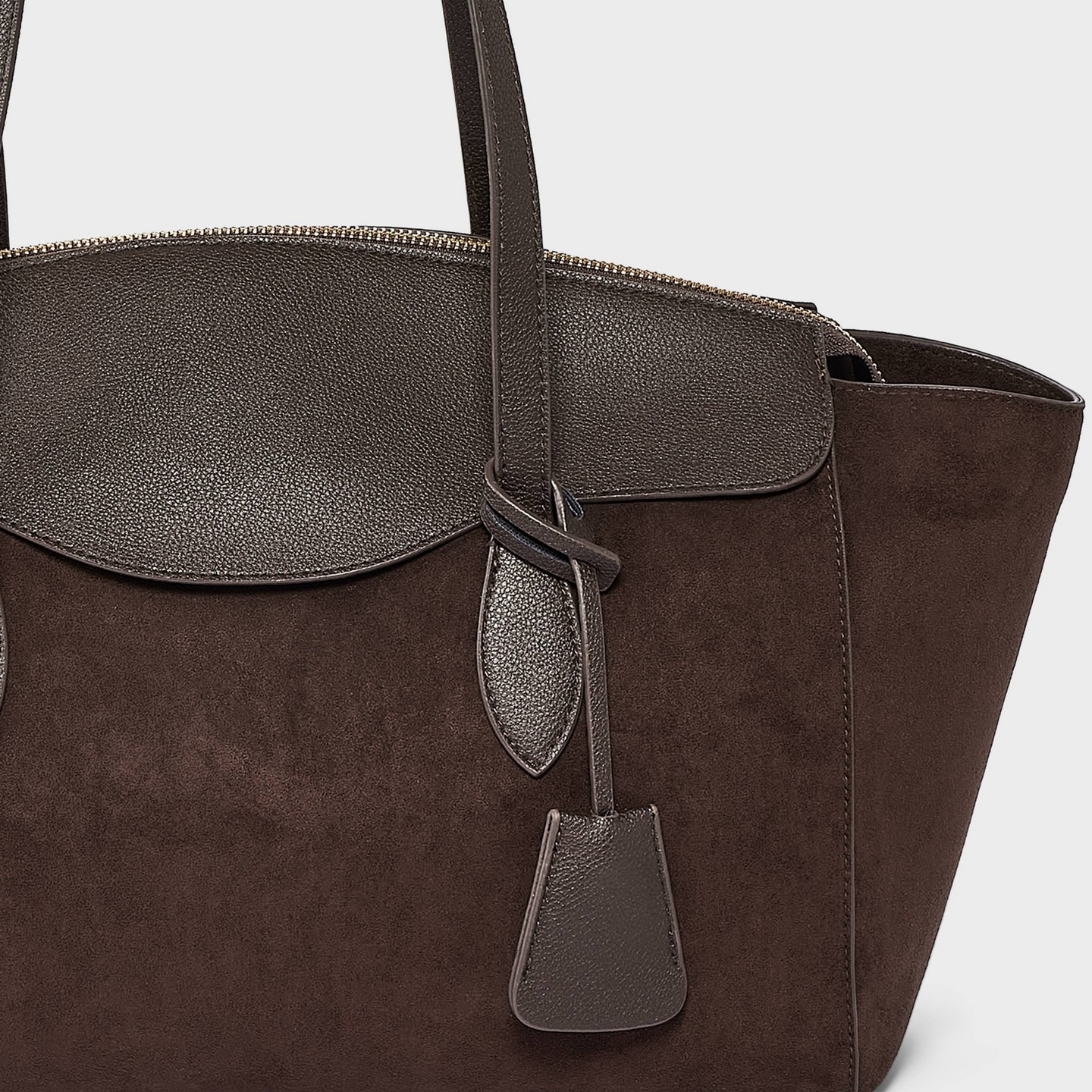 Сумка A New Day Faux Suede Large Winged Satchel, цвет: Коричневый — фото 5