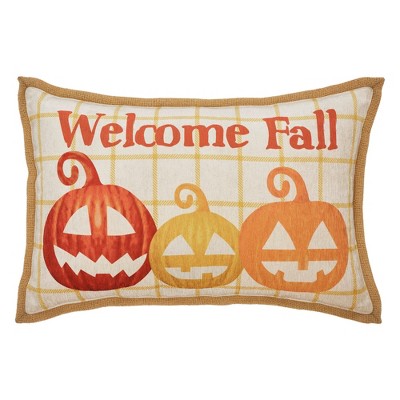 Country Halloween Welcome Fall Pillow 14x22 VHC Brands