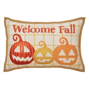 Country Halloween Welcome Fall Pillow 14x22 VHC Brands - 1 of 4