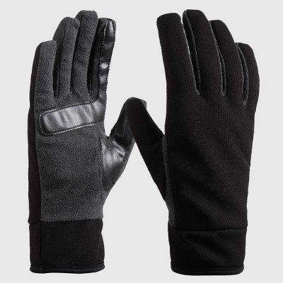 Isotoner Men's Handwear Tech Stretch Fleece Palm Gloves