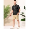 Lars Amadeus Men's Star Print Button Down Short Sleeves Casual Summer Shirts - 4 of 4