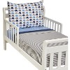 Bacati - Elephants Blue Navy Gray 3 pc Toddler Bed Sheet Set - 4 of 4