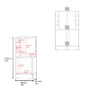 Vynxaria Toyei Corner Bar Cabinet with Open Shelves and Hidden Storage ¨C Black Finish - 2 of 4