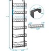 Black 6-Tier Over Door Pantry Organizer - Adjustable metal hanging storage shelves for pantry door organization. - 2 of 4