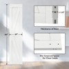 Karl Home 36 in. x 84 in. 2-Panel White Primed K-Shape MDF Interior Sliding Barn Door with Hardware Kit - 4 of 4