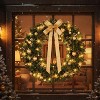 VINGLI 48" Outdoor Wreath With 150 LEDs, 450 Tips, Bow, Pine Cones & Gold Ornaments. Ideal For Front Doors, Fireplaces, And Walls - 4 of 4