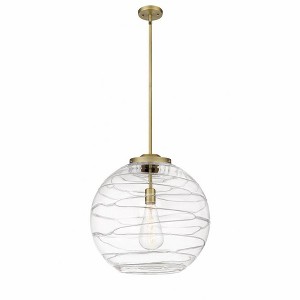 Athens Deco Swirl - 1 Light Pendant In Industrial Style-19.5 Inches Tall and 17.88 Inches Wide - 1 of 1