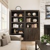 Farmhouse Bookcases with Doors, 5 Tier Bookshelf with Storage, 70 inch Tall Bookshelf and Bookcase - 3 of 4