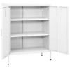 VidaXL Storage Cabinet White 31.5"x13.8"x40" Steel - 2 of 4