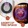 Syemin Wreaths 36" Iridescent Outdoor Christmas Wreath Decoration Metal Wreath with Bow for Front Door Gate Wall Holiday Party, Black, 5"*36"*36" - 4 of 4