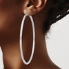 Black Bow Jewelry 3mm Sterling Silver, Extra Large Round Hoop Earrings, 80mm (3 1/8 In) - 3 of 4