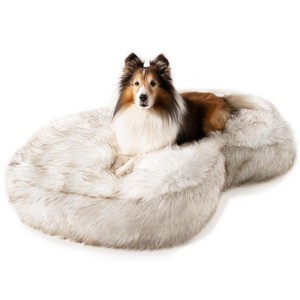 PAW BRANDS PupCloud Faux Fur Memory Foam Luxury Dog Bed - 1 of 4