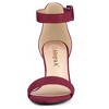 Allegra K Women's Back to College Open Toe Ankle Strap Chunky Heel Sandals - 3 of 4