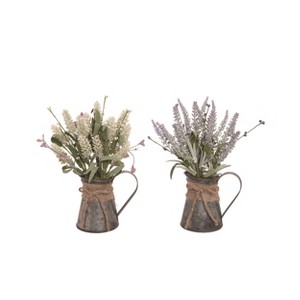 Transpac Lavender Bucket Set of 2 Spring Home Decorations - 1 of 1