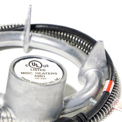 Silver Cast Aluminum 250 Watt Bucket Deicer with Thermostat