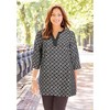 Catherines Women's Plus Size Petite Y-Neck Stud Accent Tunic - 3 of 4