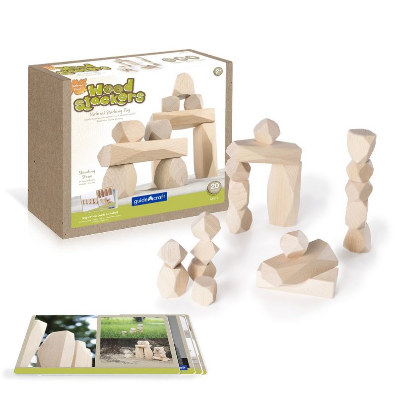 Guidecraft Wood Stackers: Standing Stones - Set of 20, 1 of 7