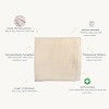 Makemake Organics GOTS Certified Organic Cotton Muslin Soft Breathable Lightweight Swaddle and Comfort Organic Baby Blanket - Oat - 4 of 4