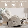 Velvet Power Lift Recliner Chair with Heat and Massage for Elderly with Side Pockets, USB Charging Port, and Remote Control - 4 of 4
