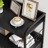 5-Drawer Gray Fabric Dresser, Space-Saving Modern Design, Includes Open Shelves and Hooks, for Bedroom & Closet Organization,Dark Gray - 4 of 4