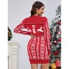 Clearlove Women's Ugly Christmas Sweater Long Sleeve Round Neck Slim Mini Dress - 3 of 4