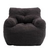 Bean Bag Chair, Teddy Fabric Ultra Soft Bean Bag Lazy Sofa, High Density Foam Padded Modern Accent Chair, Comfortable Cozy Beanbag Chair - 3 of 4