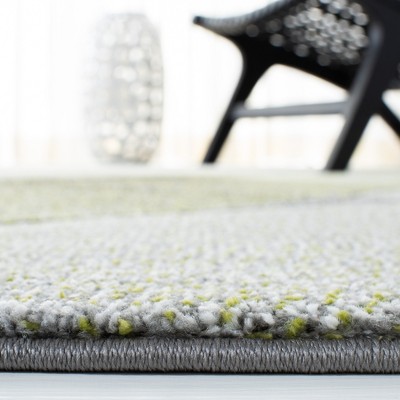 Mid-Century Modern Artistry Grey & Green Rectangular Area Rug, 9' x 12'