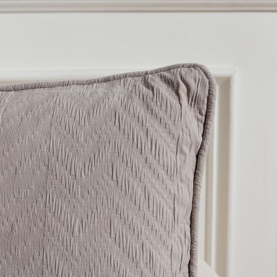 Faina 19'' Square Grey Cotton Reversible Throw Pillow