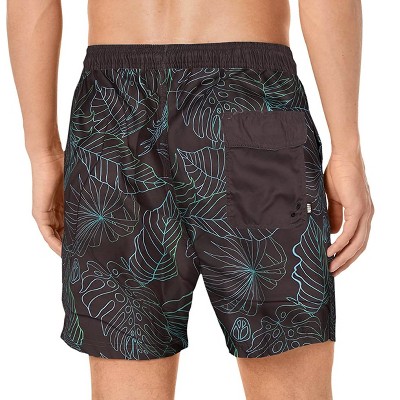Мужские шорты Neff Daily Tropic Hot Tub Board Shorts for Swimming (Black Tropic, 4XL) — фото 3