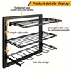 Heavy-Duty Metal Power Tool Organizer Wall Mount, 3-Tier Adjustable Garage Storage Rack, Durable Workshop Shelf for Drills, Screwdrivers, Pliers - 4 of 4