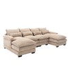 111" Chenille U-Shaped 4-Seater Sectional Sofa, High-Density Sponge - 2 of 4