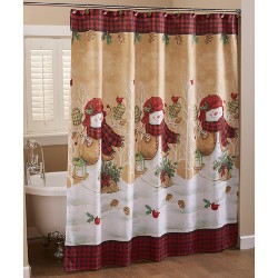Forart Christmas Shower Curtain Set Vintage Red Truck Cloth Shower Curtains in Bath Red Retro Truck Car Bathroom Decor Xmas New Year Bathroom Accessories Set for Christmas Decoration
