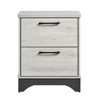 Vynxaria Contemporary 2-Drawer Nightstand - 2-Tone (White Oak & Gray), Ball Bearing Glides, Black Bar Pulls, No Assembly, 1pc Bedroom Furniture - 3 of 4