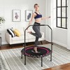 40-Inch Foldable Mini Trampoline with Adjustable Handrail, 264.6 lb Capacity, Home Fitness Rebounder - 2 of 4